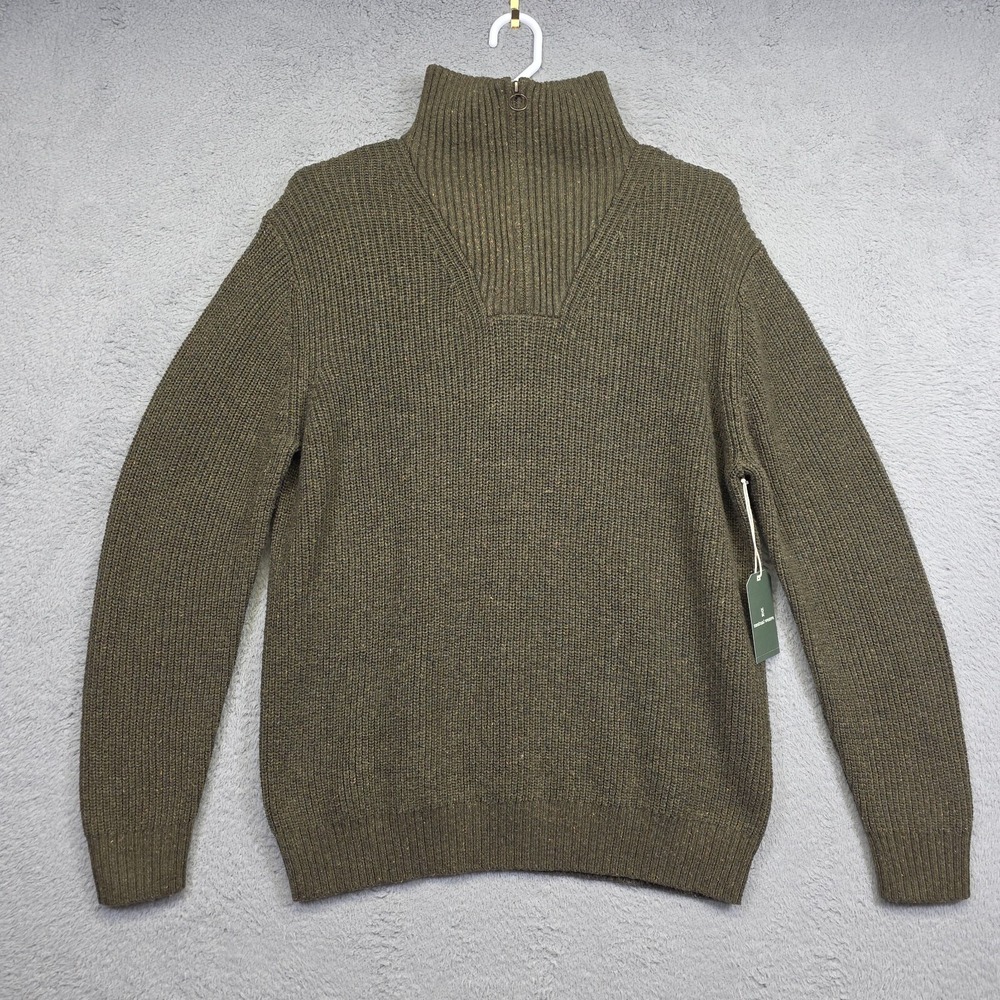 Mutual Weave Fisherman Sweater Mens XL Green Chunky Knit Preppy Business Casual - Picture 1 of 13
